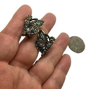 Heidi Daus multi color butterfly earrings